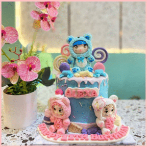 Pastel Bear Hoodie Girl Cake