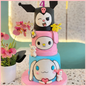 Kuromi & Friends Tier Fondant Cake